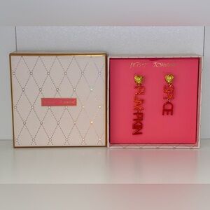 Betsey Johnson Pumpkin Spice Mismatch Dangle Earrings